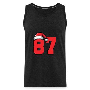 87 Zahl Weihnachten - Männer Premium Bio Tank Top - Anthrazit - Vorne - Alexander (188cm)