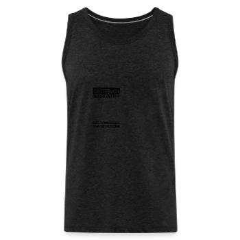 School Enrollment 2024 Guestbook School Child School Start - Men's Premium Organic Tank Top - charcoal grey - Front - AI Model Male 185 dark (185cm)