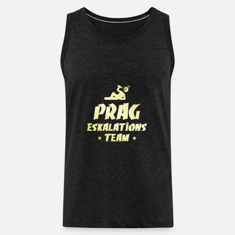 Prag Eskalation - Männer Premium Bio Tank Top - Anthrazit