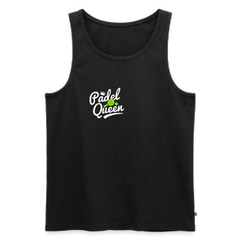 Padel Queen Joueur de Padel Funny Padel Ball - Débardeur bio Premium Homme - charbon - Devant - AI Model Male 185 dark (185cm)