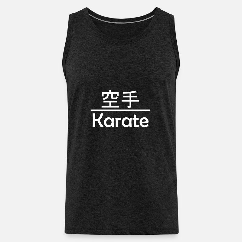 Karate - Männer Premium Bio Tank Top - Anthrazit
