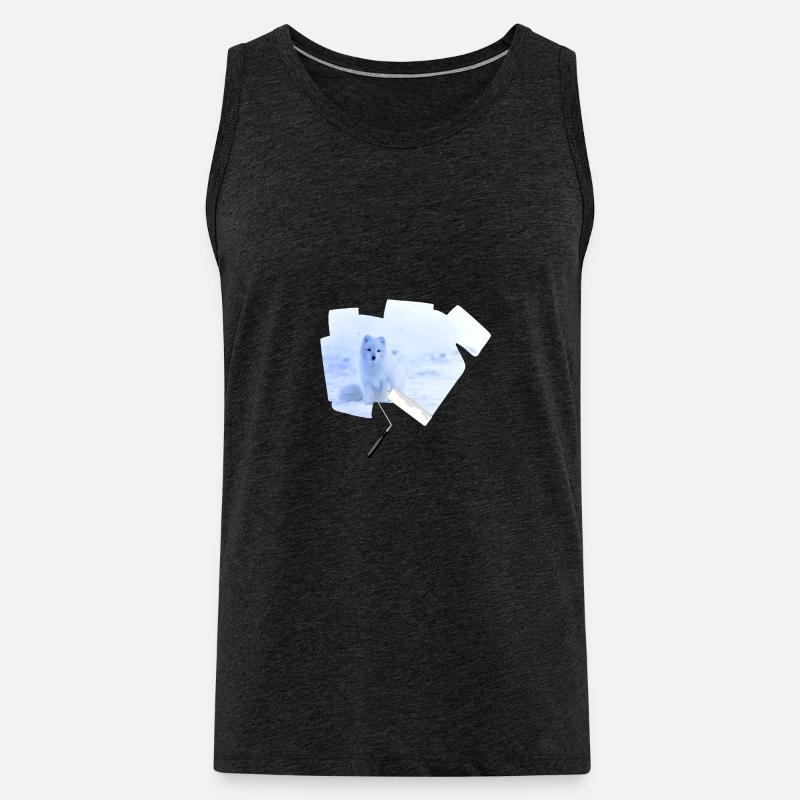 Farbroller Polarfuchs - Männer Premium Bio Tank Top - Anthrazit