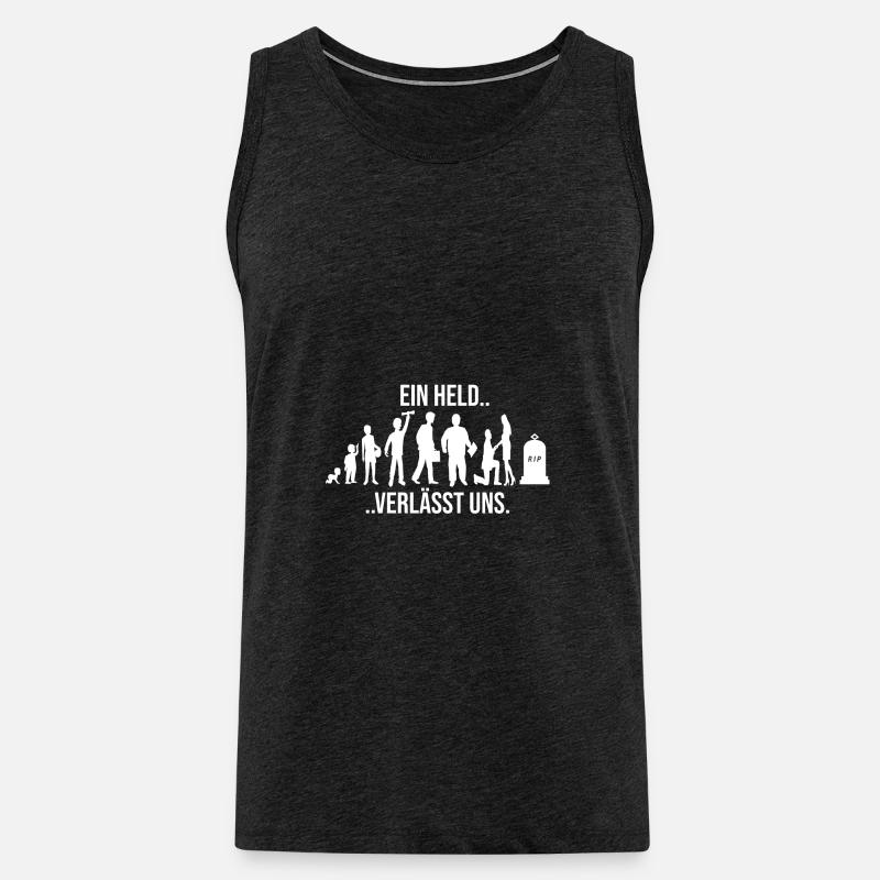 junggesellenabschied - Ein Held verlässt uns - Männer Premium Bio Tank Top - Anthrazit