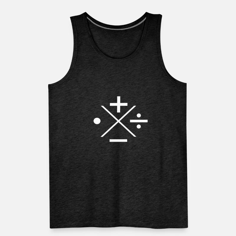 Math Symbol Plus Genius Physicist Nerd Gift Débardeur bio Premium Homme