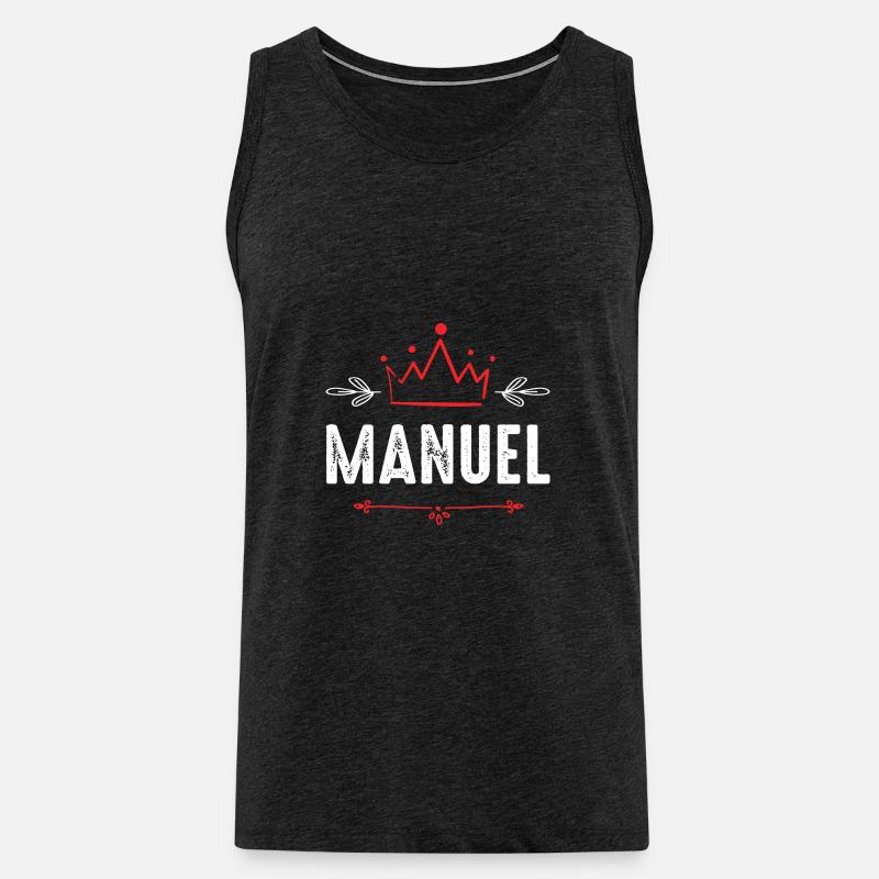 Manuel - Männer Premium Bio Tank Top - Anthrazit