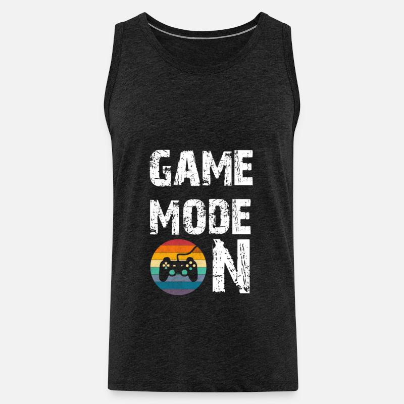 Spielmodus ein - Männer Premium Bio Tank Top - Anthrazit