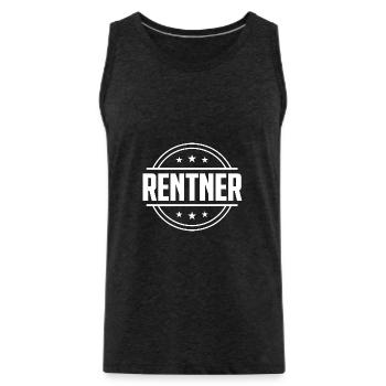 Rentner Rente - Männer Premium Bio Tank Top - Anthrazit - Vorne - AI Model Male 185 dark (185cm)