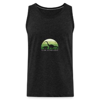 Team Herbivore - Pflanzenfresser - Männer Premium Bio Tank Top - Anthrazit - Vorne - AI Model Male 185 dark (185cm)