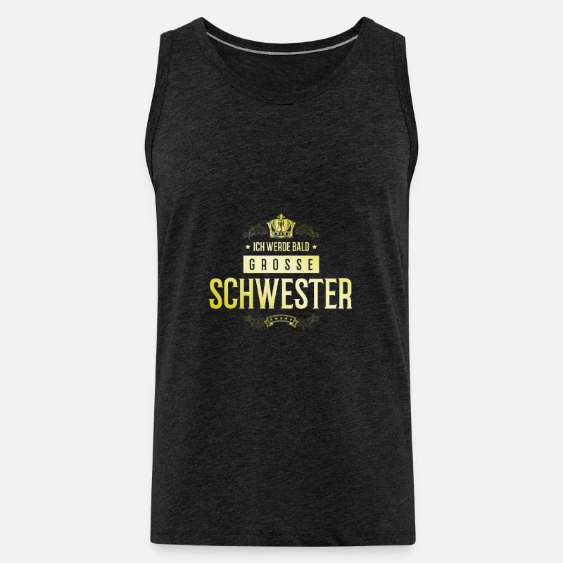 Ich werde Bald Schwester - Männer Premium Bio Tank Top - Anthrazit