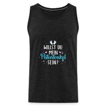 Patenonkel - Männer Premium Bio Tank Top - Anthrazit - Vorne - AI Model Male 185 dark (185cm)