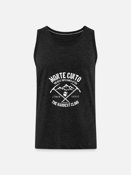 Monte Cinto - Men's Premium Organic Tank Top - charcoal grey