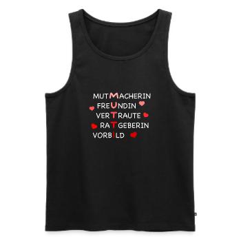 Mutti - für die beste Mutter der Welt - Männer Premium Bio Tank Top - Anthrazit - Vorne - AI Model Male 185 dark (185cm)