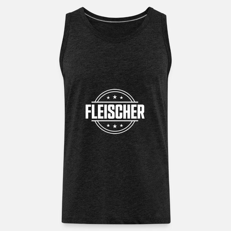 Fleischer Beruf - Männer Premium Bio Tank Top - Anthrazit