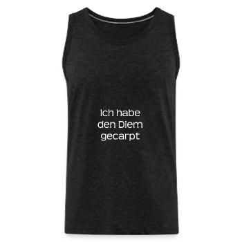 Ich habe den Diem gecarpt - Männer Premium Bio Tank Top - Anthrazit - Vorne - Alexander (188cm)