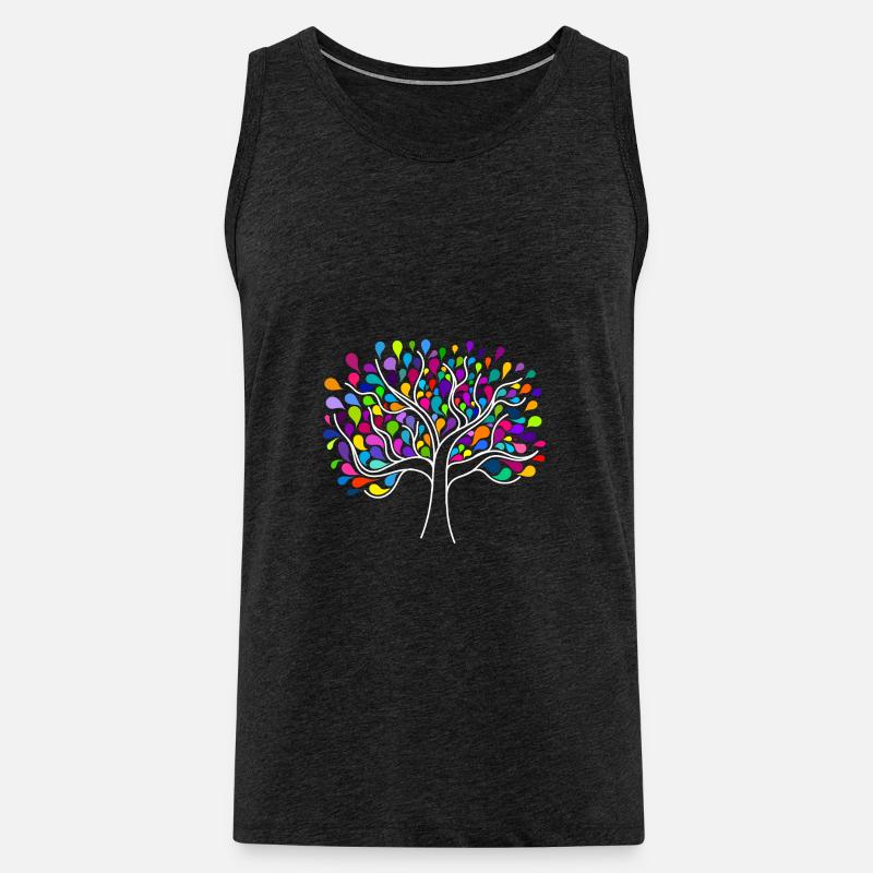 Baum des Lebens - Männer Premium Bio Tank Top - Anthrazit