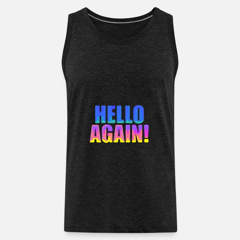 Hello Again - Männer Premium Bio Tank Top - Anthrazit