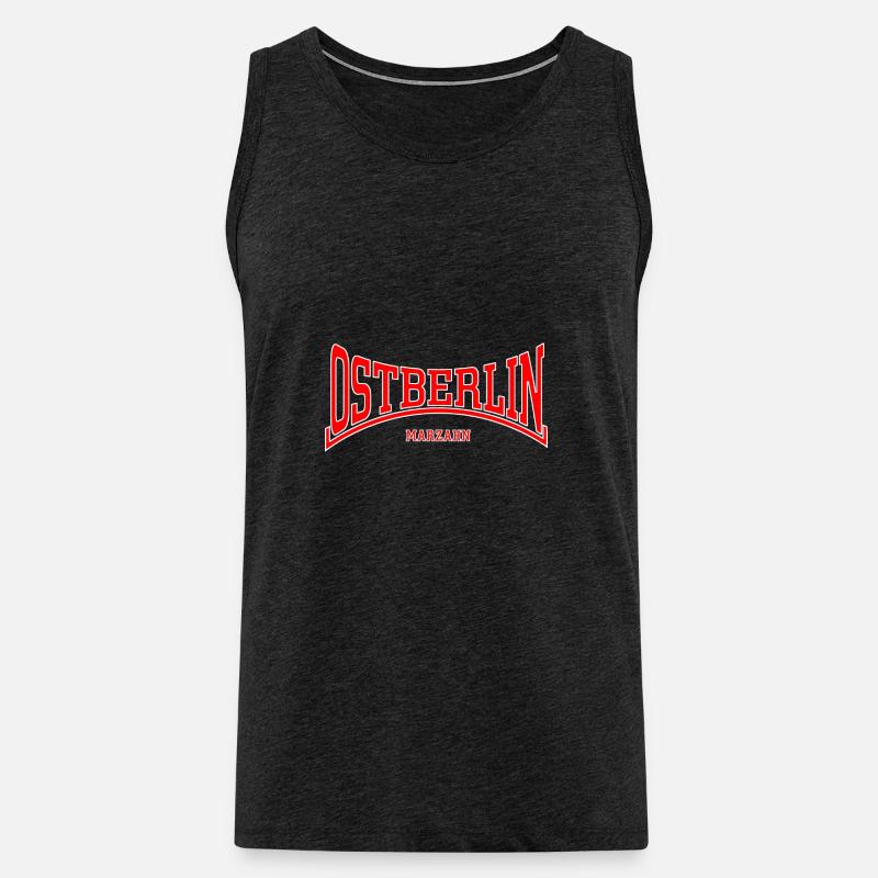 Ostberlin Marzahn - Männer Premium Bio Tank Top - Anthrazit