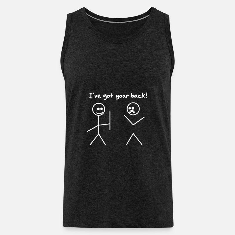 Got your back funny spruch - Männer Premium Bio Tank Top - Anthrazit