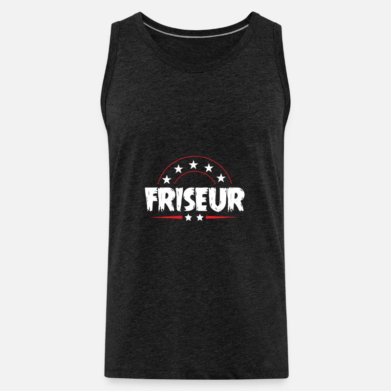 Friseur Beruf - Männer Premium Bio Tank Top - Anthrazit