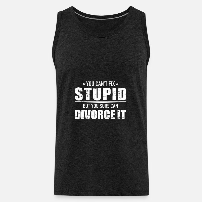 Scheidung - Männer Premium Bio Tank Top - Anthrazit