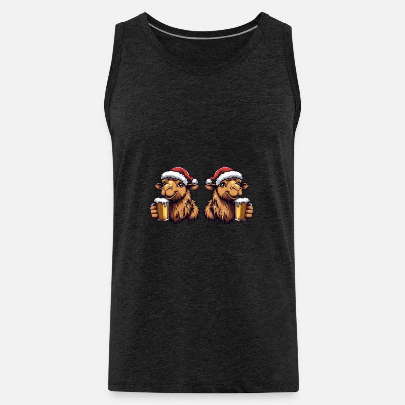 Kamel Weihnachten Bier Team - Männer Premium Bio Tank Top - Anthrazit