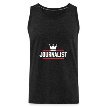 Journalist Beruf - Männer Premium Bio Tank Top - Anthrazit - Vorne - AI Model Male 185 dark (185cm)
