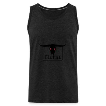 Metal für Festivals - Männer Premium Bio Tank Top - Anthrazit - Vorne - Alexander (188cm)