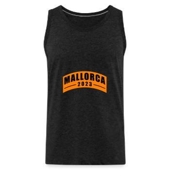 Mallorca 2023 - Männer Premium Bio Tank Top - Anthrazit - Vorne - Alexander (188cm)