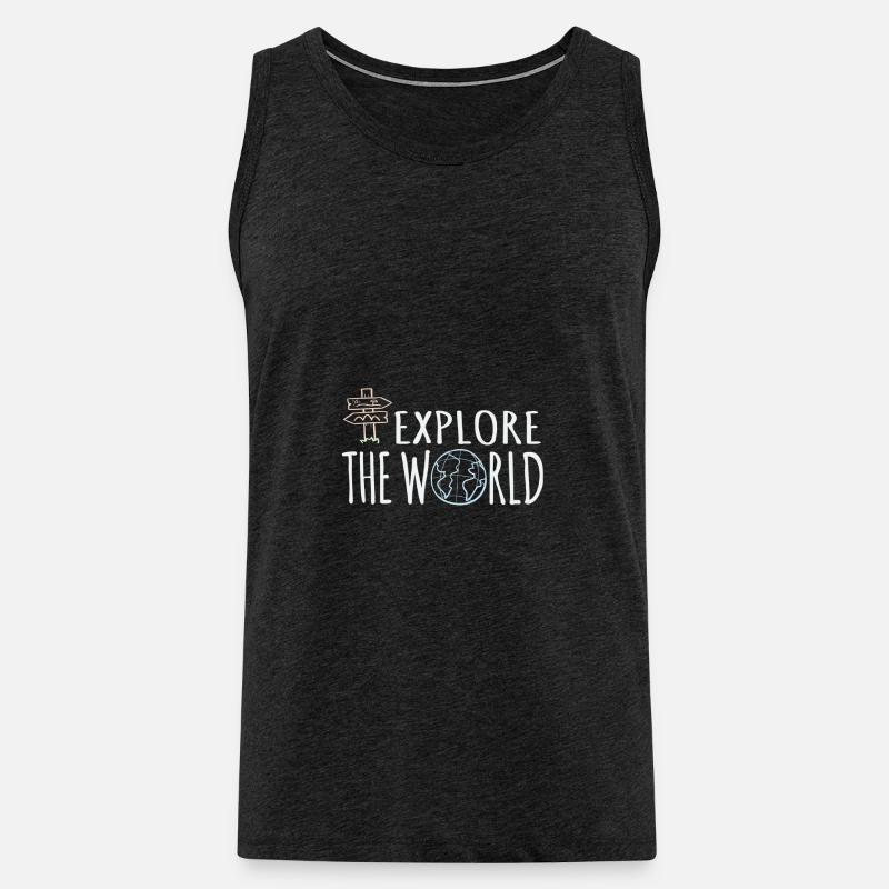 Explore The World - Männer Premium Bio Tank Top - Anthrazit