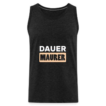 Dauer Maurer - Männer Premium Bio Tank Top - Anthrazit - Vorne - AI Model Male 185 dark (185cm)