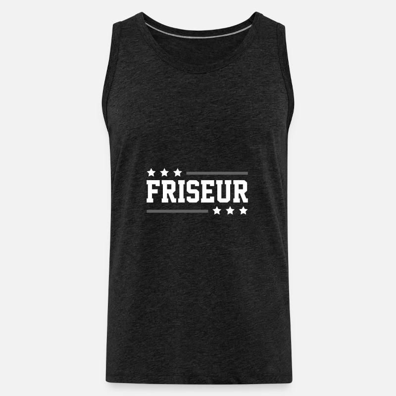Friseur Beruf - Männer Premium Bio Tank Top - Anthrazit