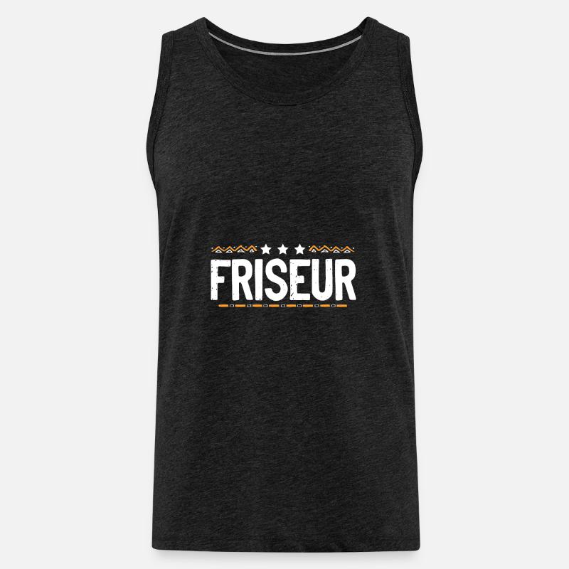 Friseur Beruf - Männer Premium Bio Tank Top - Anthrazit