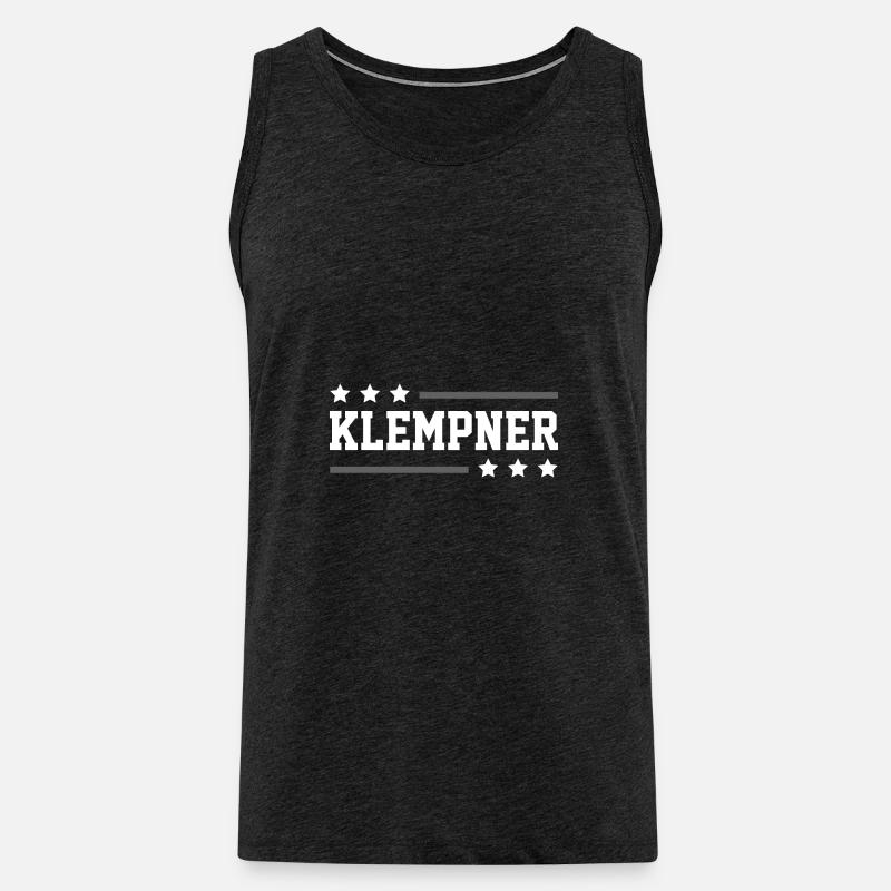 Klempner Beruf - Männer Premium Bio Tank Top - Anthrazit