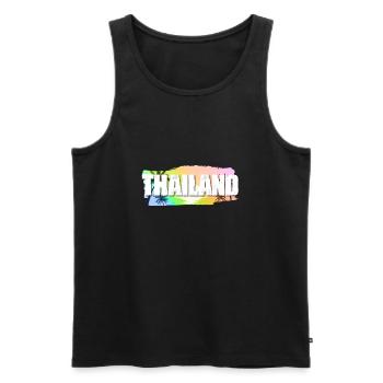 Thaïlande - Débardeur bio Premium Homme - charbon - Devant - AI Model Male 185 dark (185cm)