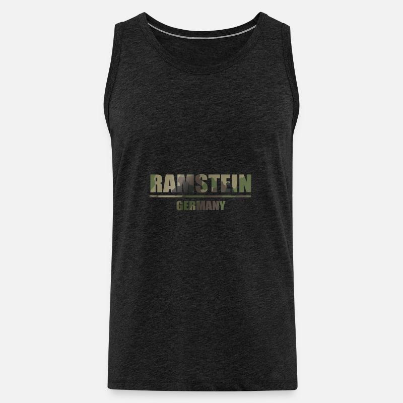 RAMSTEIN GERMANY CAMOUFLAGE - Männer Premium Bio Tank Top - Anthrazit