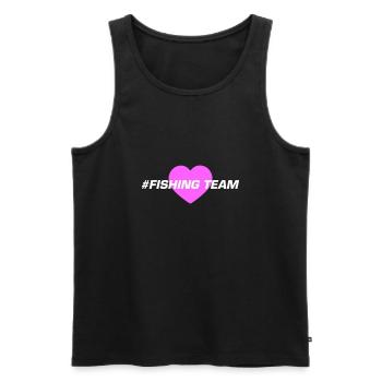 fishing team herz - Männer Premium Bio Tank Top - Anthrazit - Vorne - AI Model Male 185 dark (185cm)