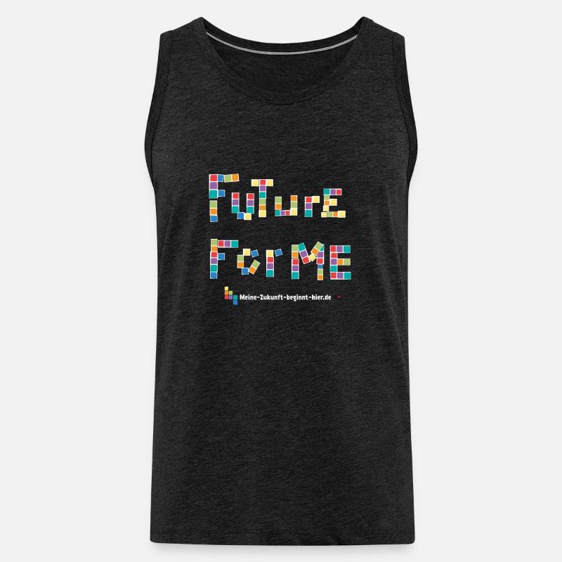 FUTUREFORME weiss - Männer Premium Bio Tank Top - Anthrazit