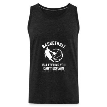 Ask Me About Basketball Actually You Don't Have To - Männer Premium Bio Tank Top - Anthrazit - Vorne - Alexander (188cm)
