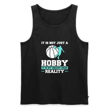 Ask Me About Basketball Actually You Don't Have To - Männer Premium Bio Tank Top - Anthrazit - Vorne - Alexander (188cm)