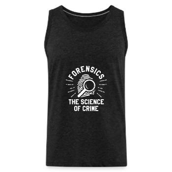 Forensics The Science Of Crime Forensic - Men's Premium Organic Tank Top - charcoal grey - Front - AI Model Male 185 dark (185cm)