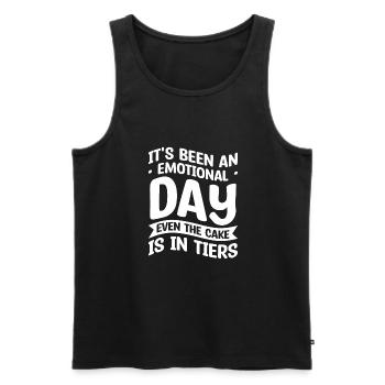 It's Been An Emotional Day Even The Cake Is In - Männer Premium Bio Tank Top - Anthrazit - Vorne - Alexander (188cm)