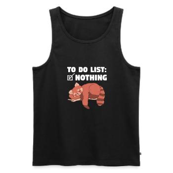 To Do List Nothing Red Pandas Panda Lover - Männer Premium Bio Tank Top - Anthrazit - Vorne - AI Model Male 185 dark (185cm)