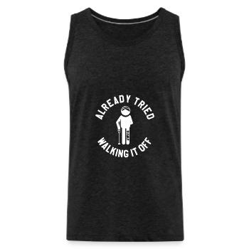 Already Tried Walking It Off Broken Leg Injury - Men's Premium Organic Tank Top - charcoal grey - Front - AI Model Male 185 dark (185cm)