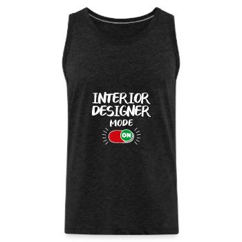 Interior Designer Mode On Architect Architecture - Männer Premium Bio Tank Top - Anthrazit - Vorne - AI Model Male 185 dark (185cm)