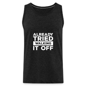 Already Tried Walking It Off Broken Leg Injury - Men's Premium Organic Tank Top - charcoal grey - Front - AI Model Male 185 dark (185cm)