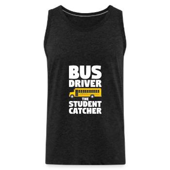 Bus Driver The Student Catcher Back To School - Männer Premium Bio Tank Top - Anthrazit - Vorne - AI Model Male 185 dark (185cm)