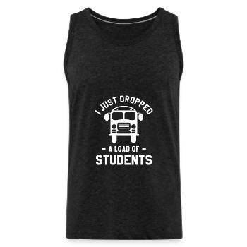 I Just Dropped A Load Of Students Bus Driver Back - Männer Premium Bio Tank Top - Anthrazit - Vorne - AI Model Male 185 dark (185cm)