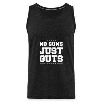 No Guns Just Guts Correction Prison Correctional O - Men's Premium Organic Tank Top - charcoal grey - Front - AI Model Male 185 dark (185cm)