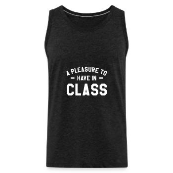 Un plaisir d’avoir en classe un professeur de retour à l’école - Débardeur bio Premium Homme - charbon - Devant - Alexander (188cm)