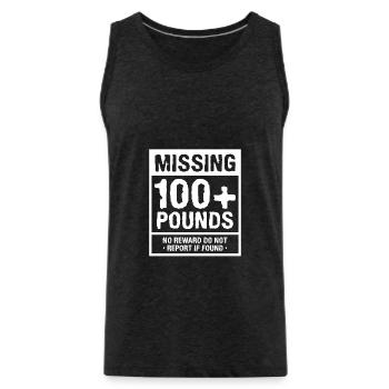 Missing 100+ Pounds No Reward Do Not Report If Fou - Männer Premium Bio Tank Top - Anthrazit - Vorne - Alexander (188cm)